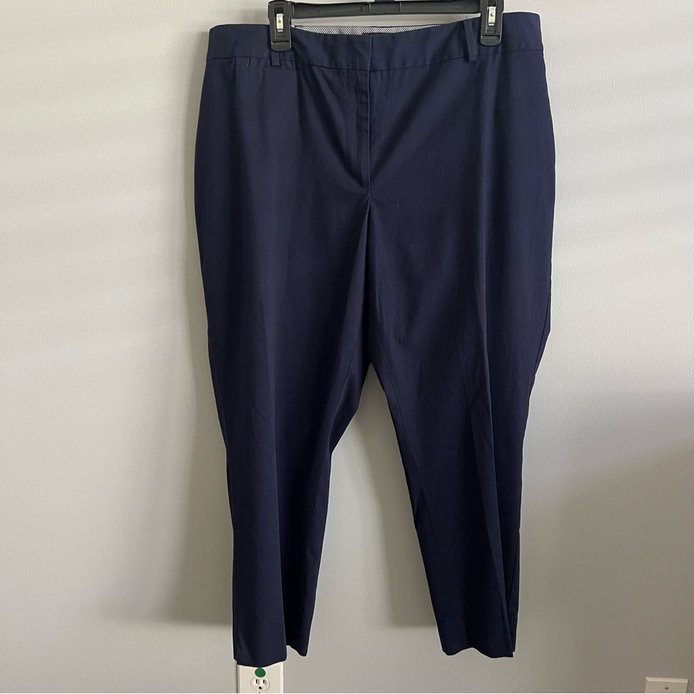 Talbots Heritage 16W Navy Blue Straight Leg Cropped Pants - Picture 8 of 12